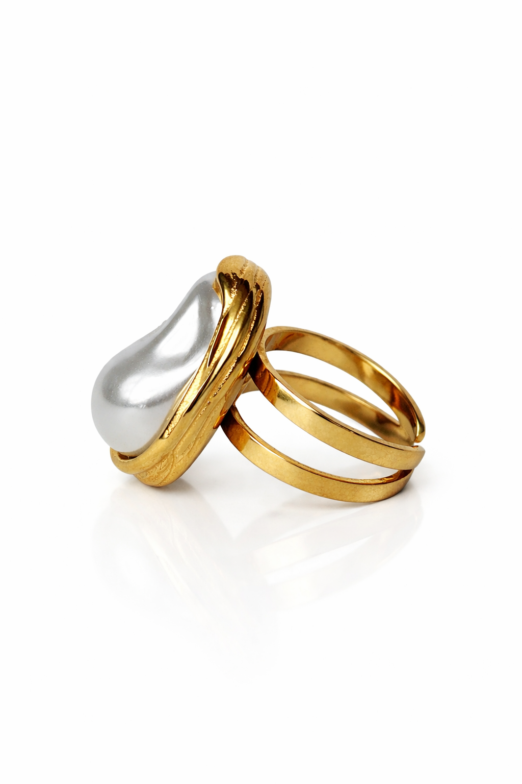 Luna Pearl Adjustable Ring
