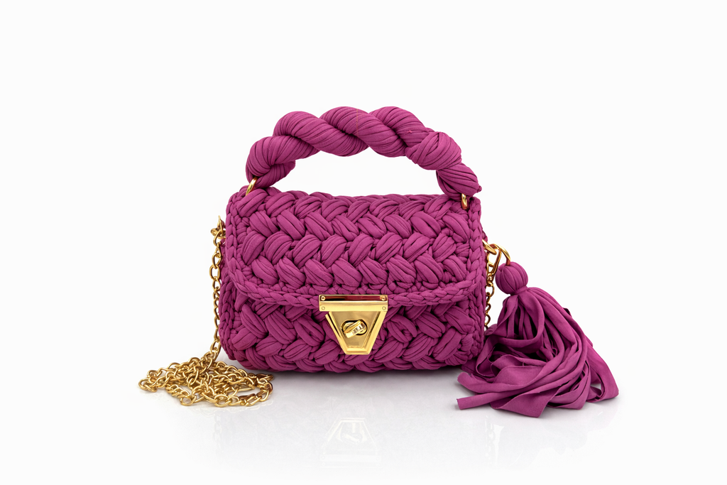 Fuchsia Woven Mini Bag