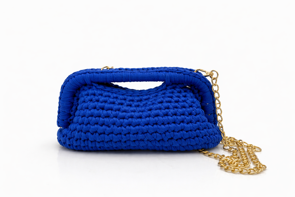 Cobalt Knit Mini Bag