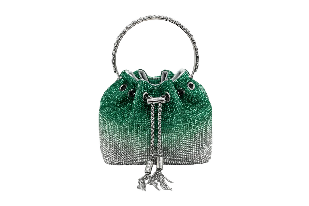 Emerald Glow Bucket Bag
