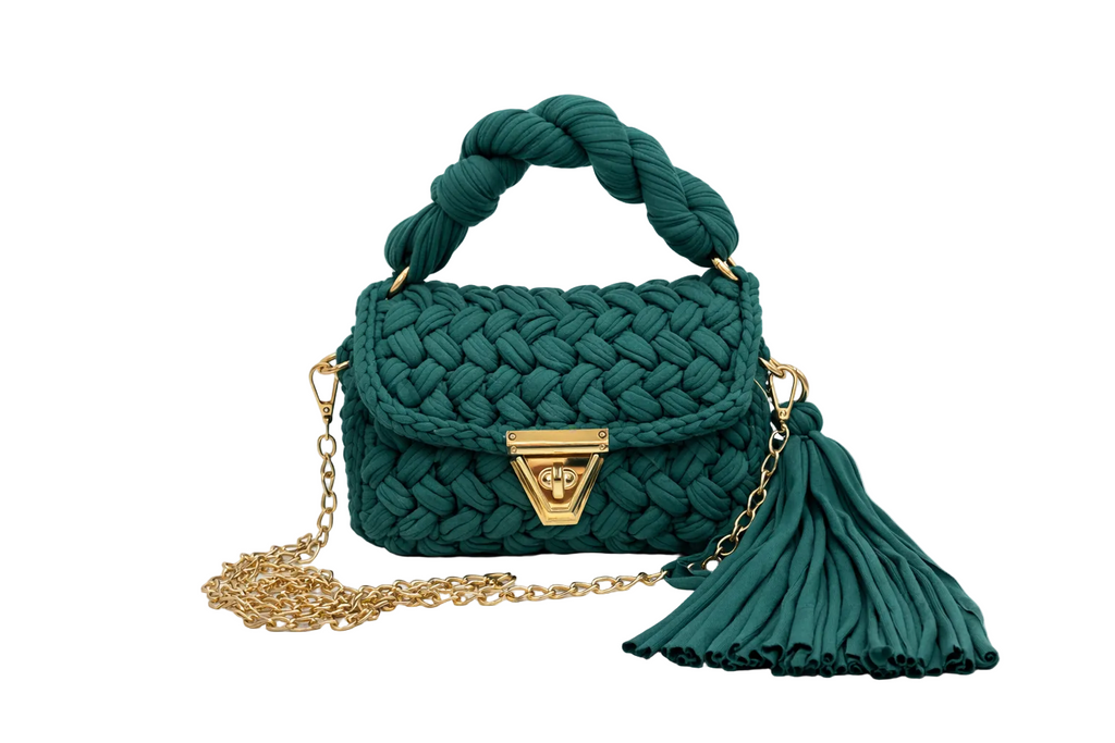 Emerald Woven Mini Bag