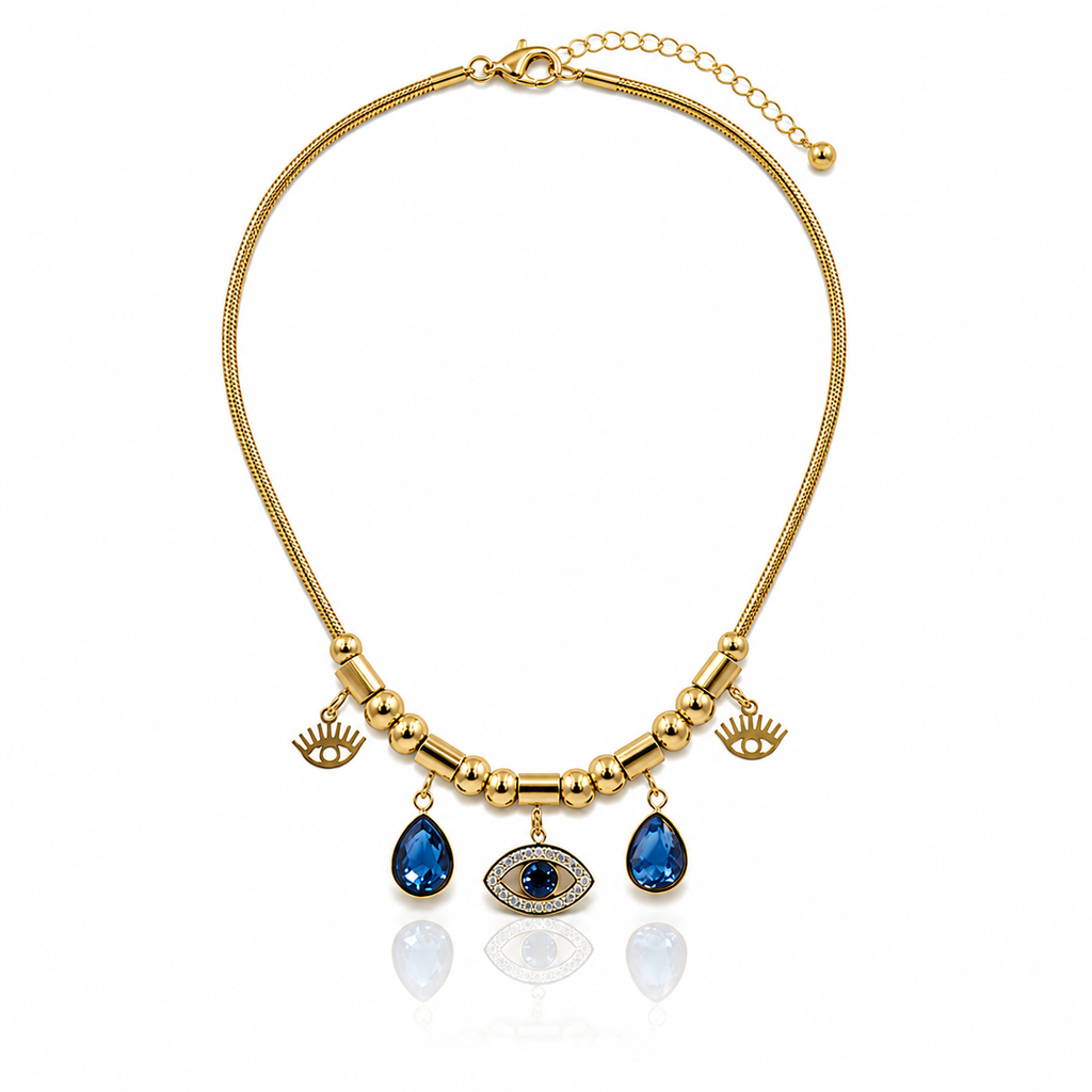 Evil Eye Charm Statement Necklace