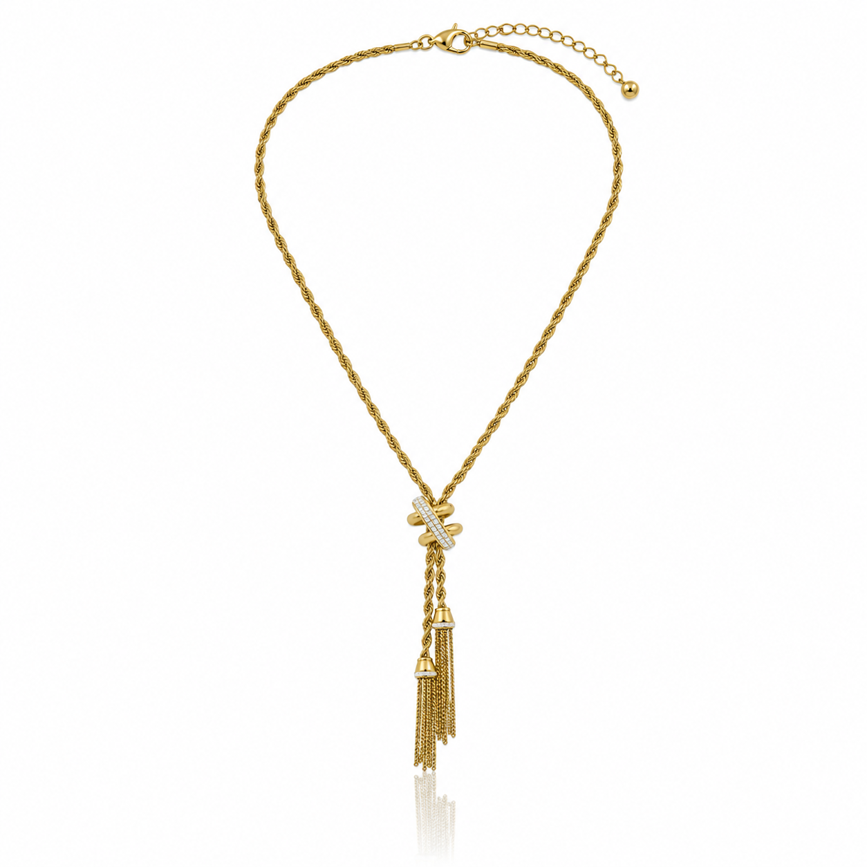 Tassel Lariat Statement Necklace