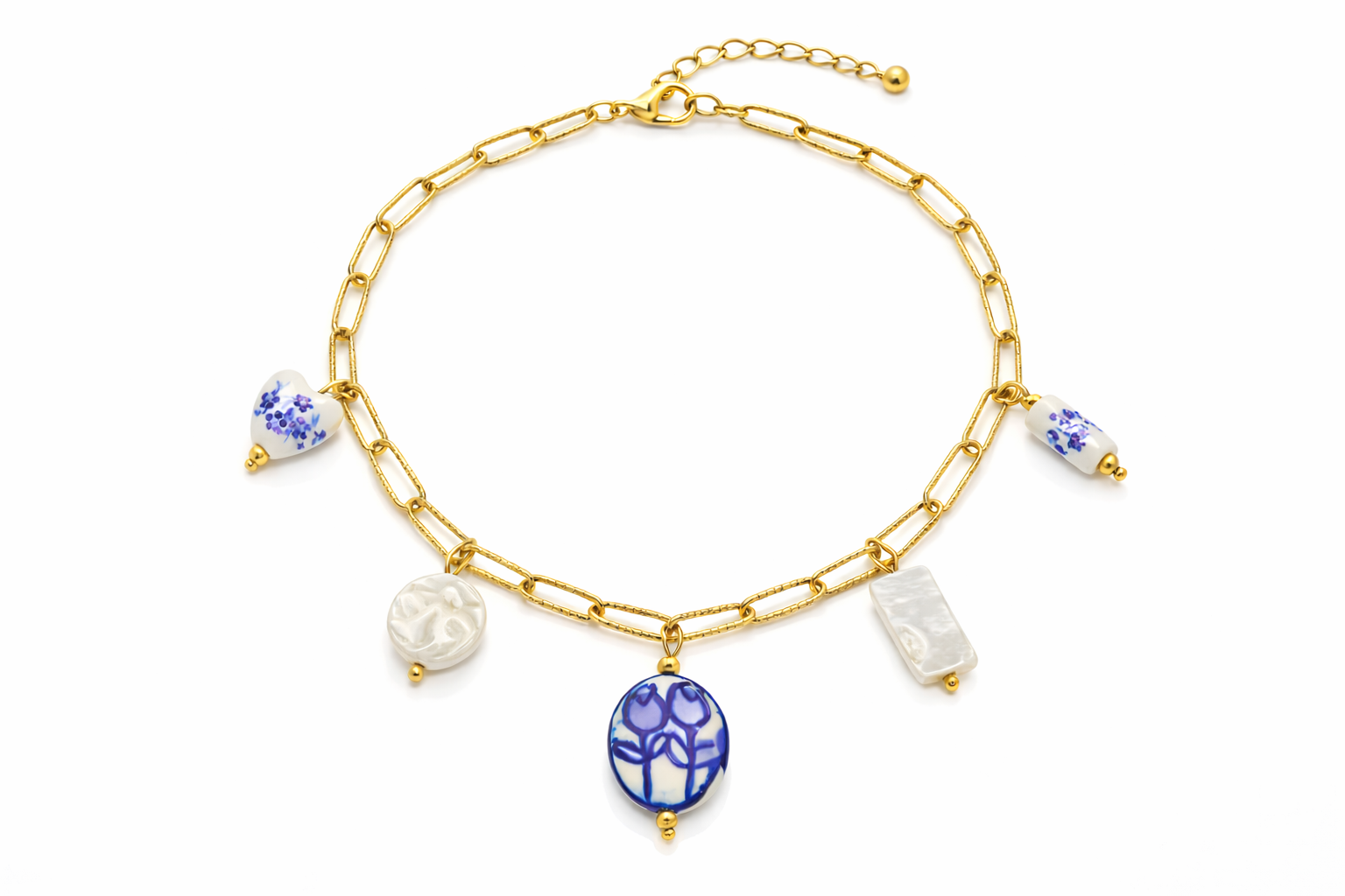 Azure Charm Link Necklace