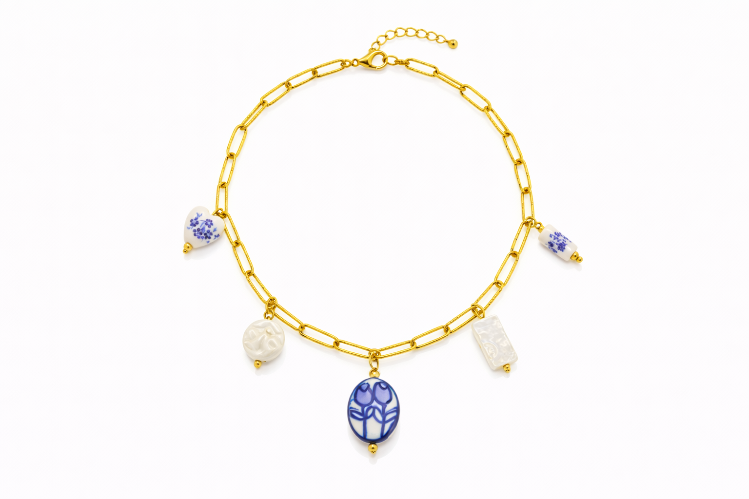 Azure Charm Link Necklace