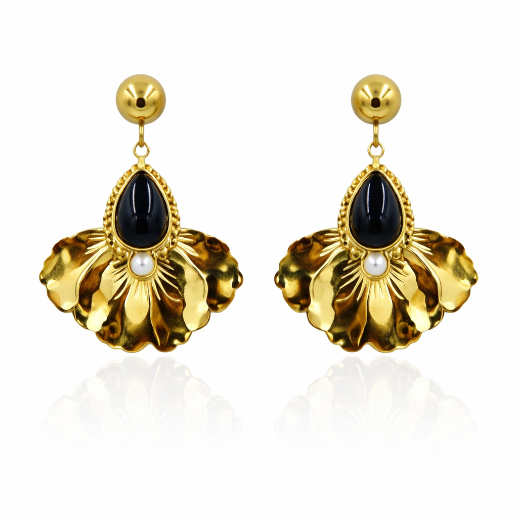 Noir Soleil Statement Earrings