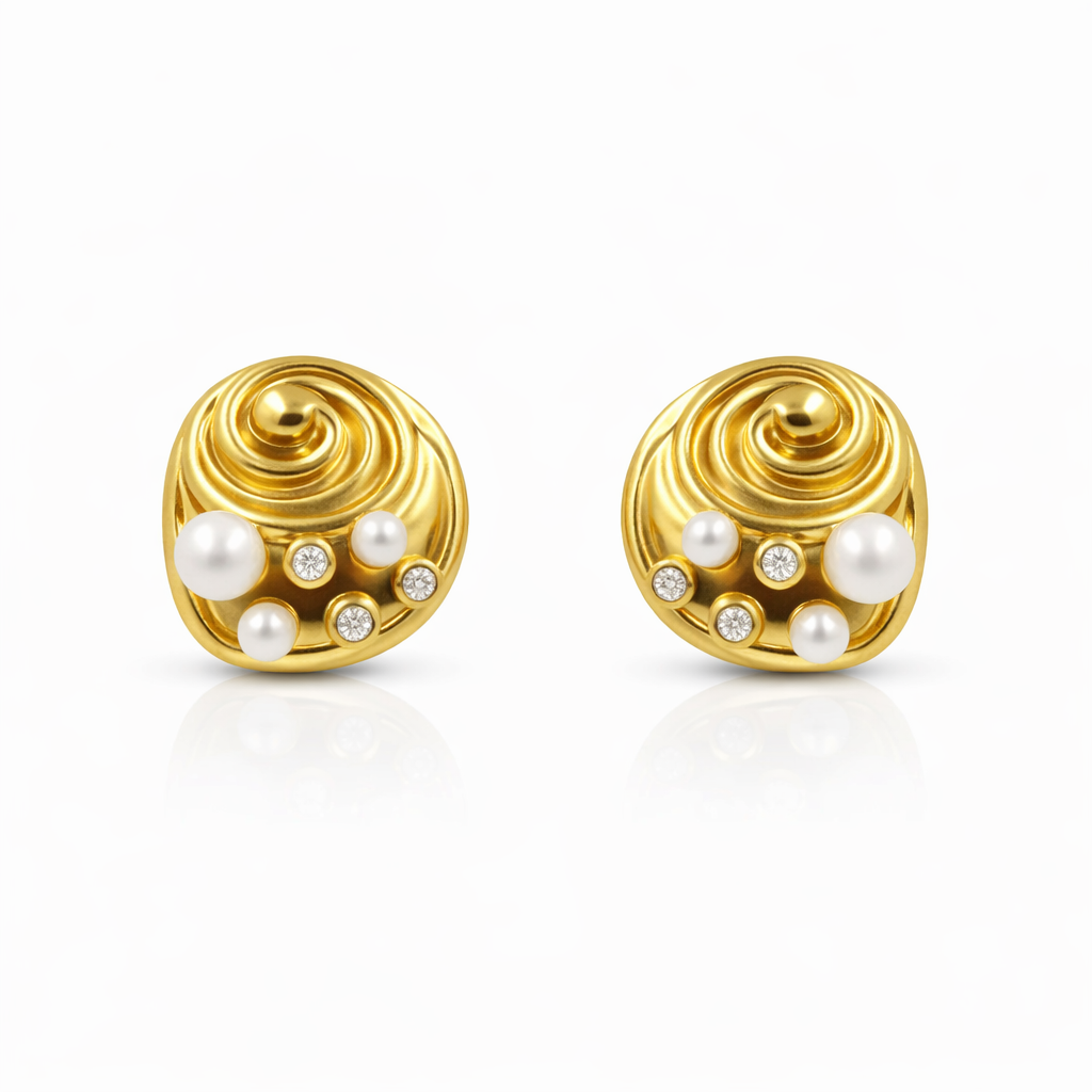 Pearl Swirl Studs