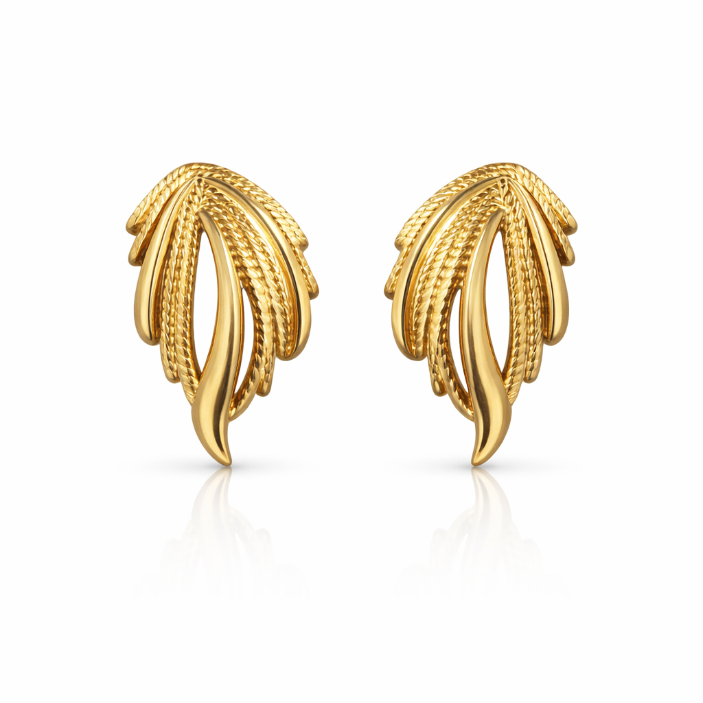 Sculpted Gold Stud Earrings