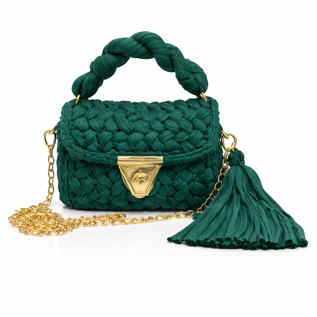 Emerald Woven Mini Bag