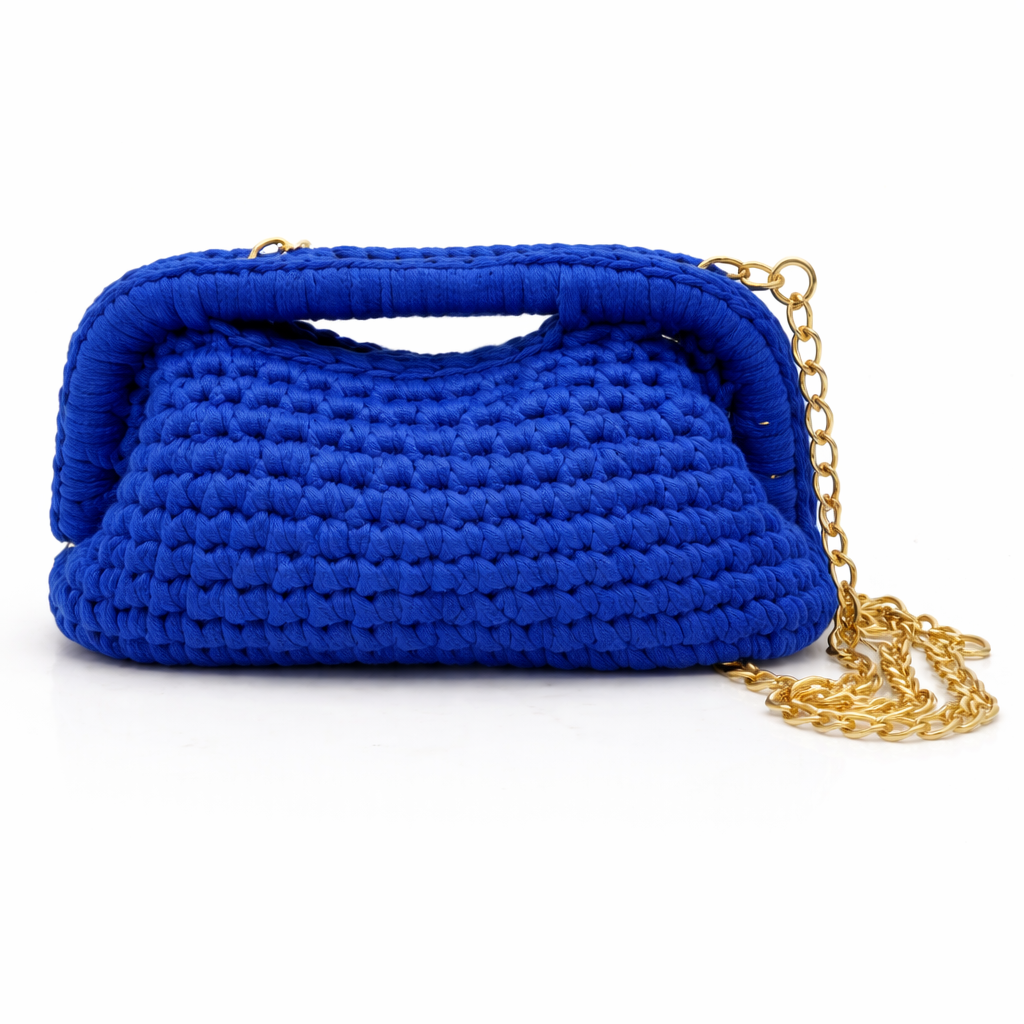 Cobalt Knit Mini Bag