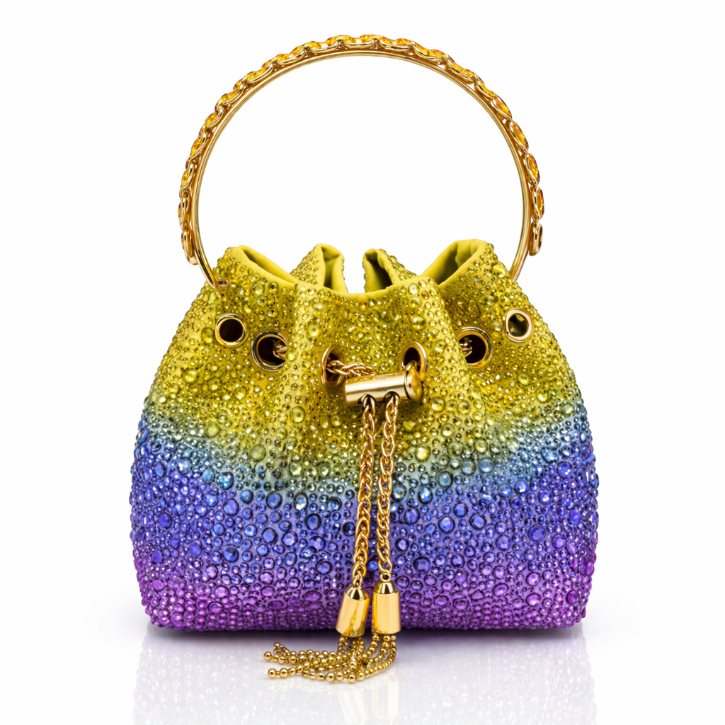 Aurora Crystal Bucket Bag