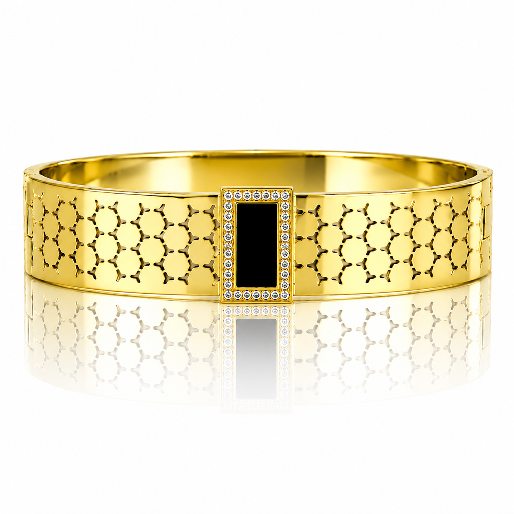 Midnight Honeycomb Bangle