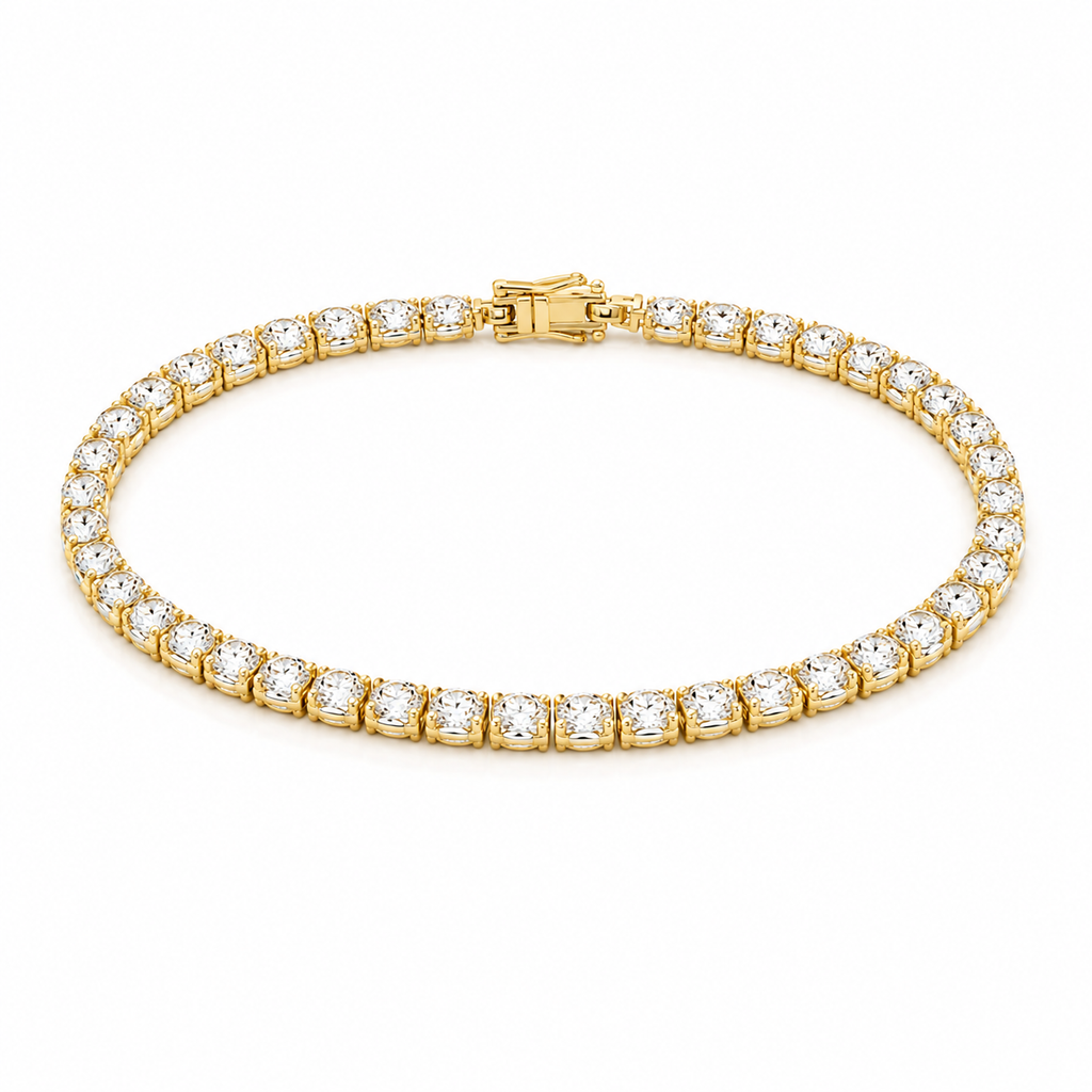 Golden Glow Tennis Bracelet