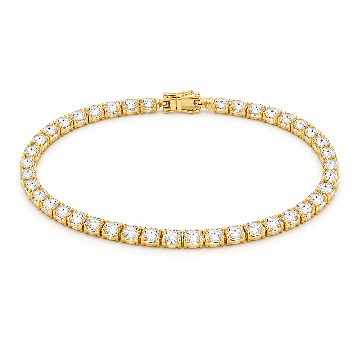 Golden Glow Tennis Bracelet