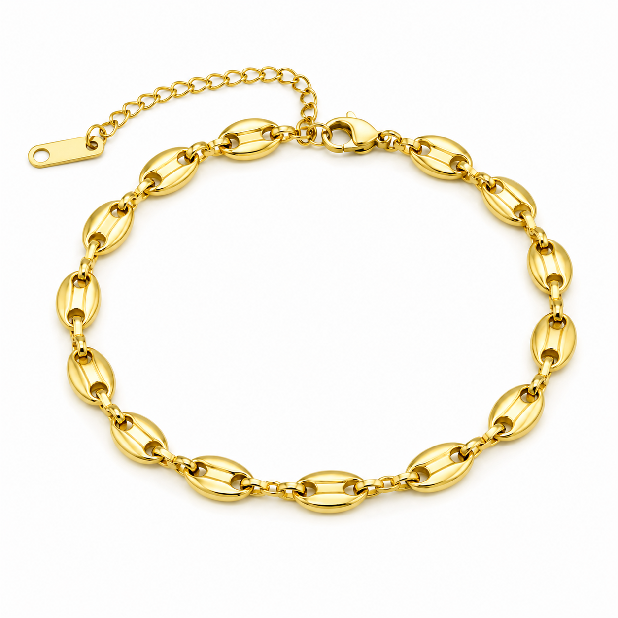 Sculpted Oval Link Bracelet