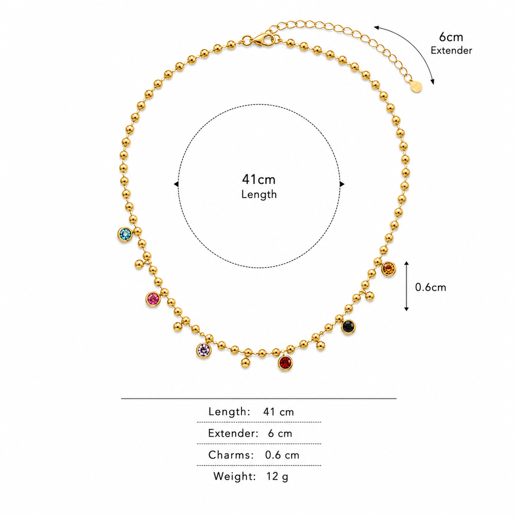 Beaded Charm Necklace