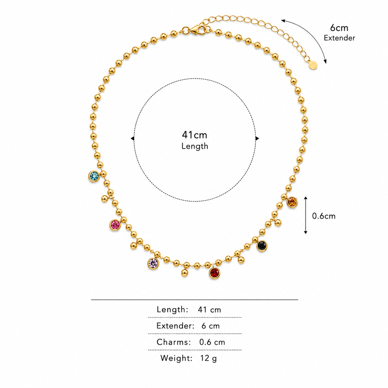 Beaded Charm Necklace