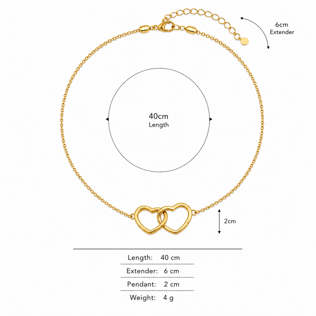 Linked Hearts Necklace