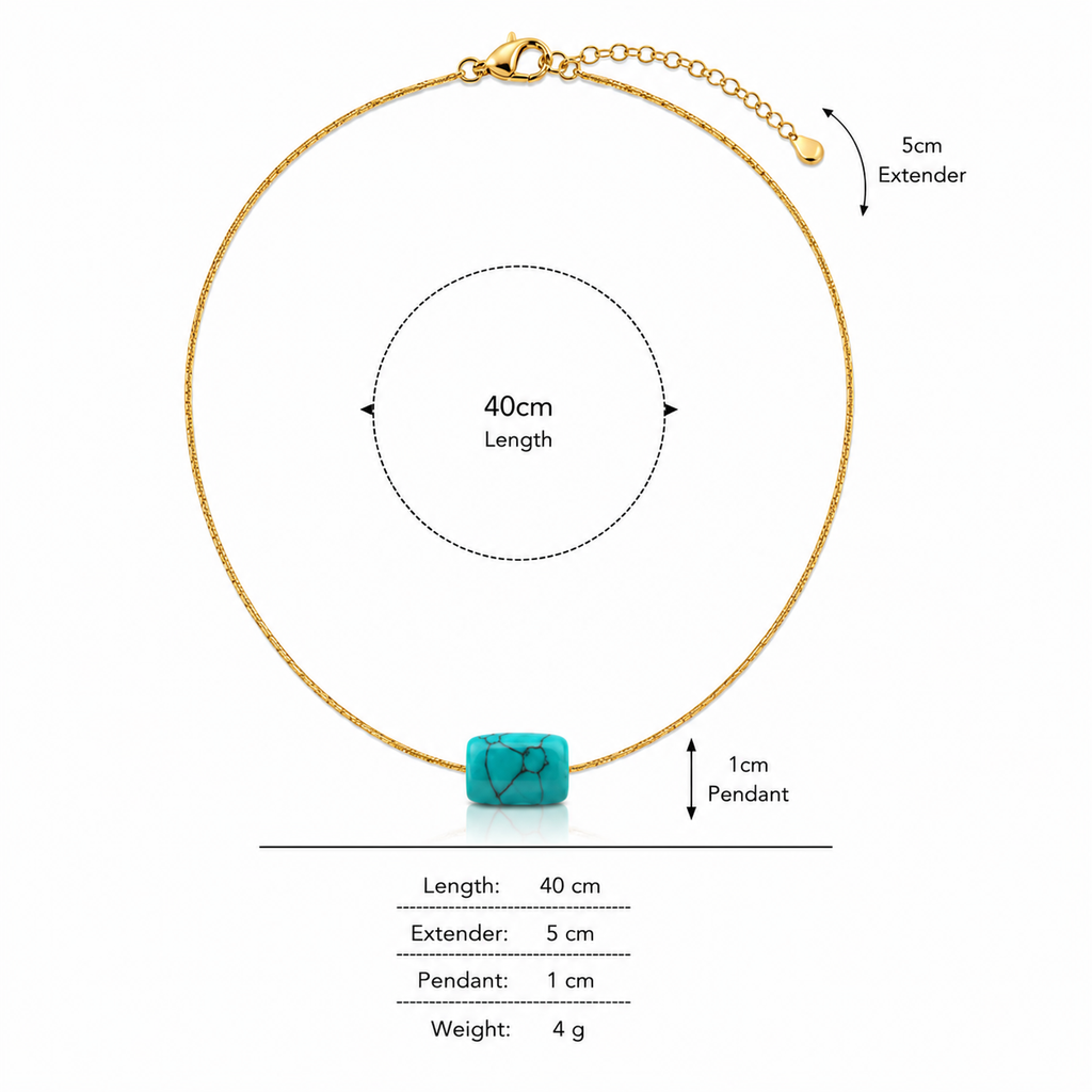 Turquoise Bar Necklace