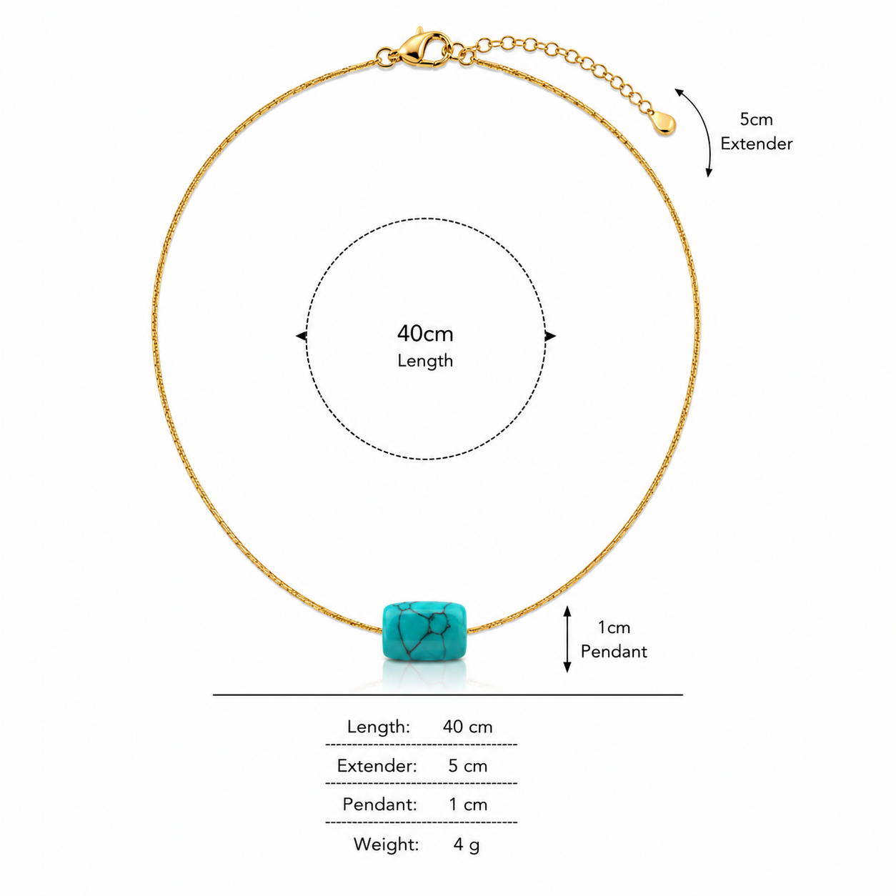 Turquoise Bar Necklace