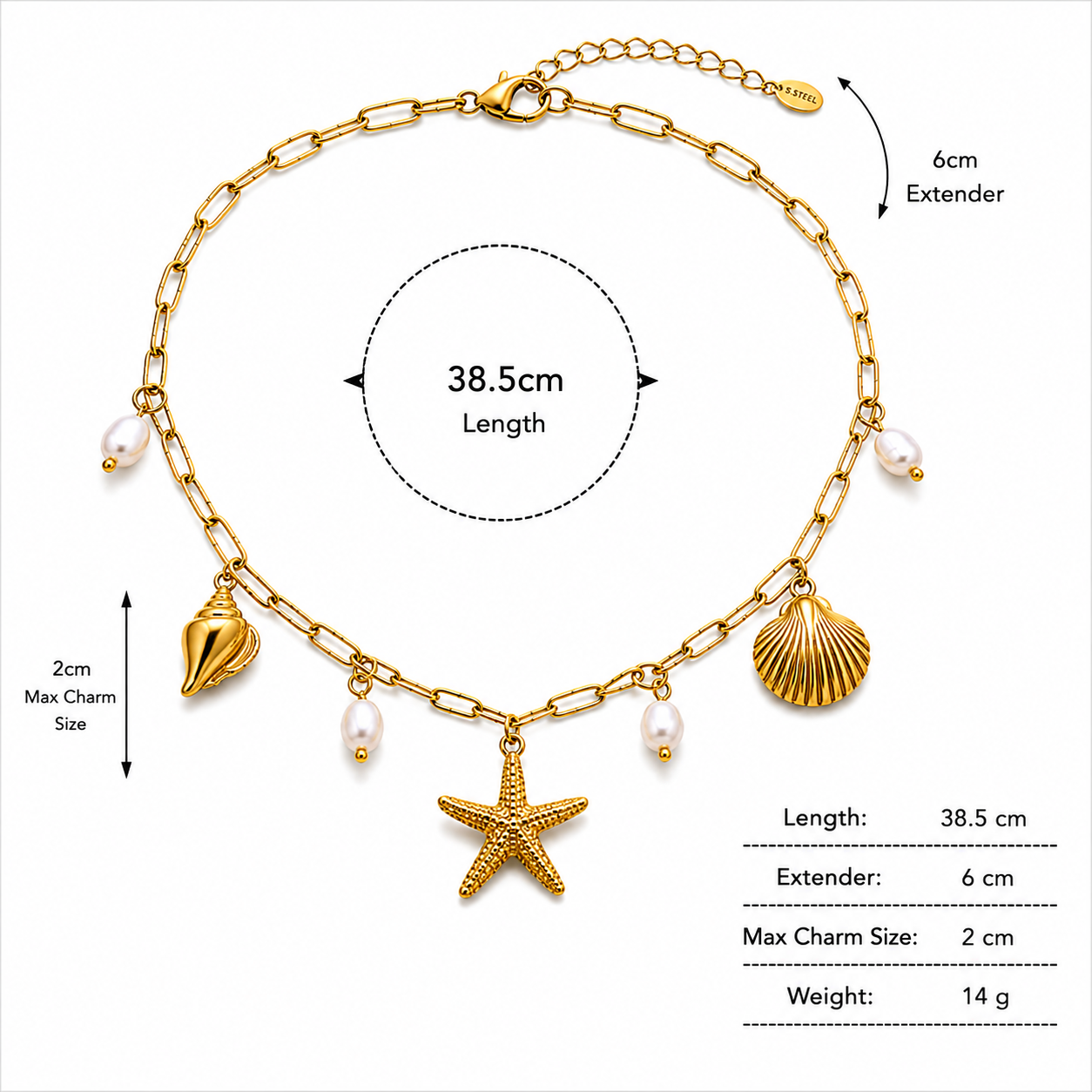 Starfish Charm Necklace