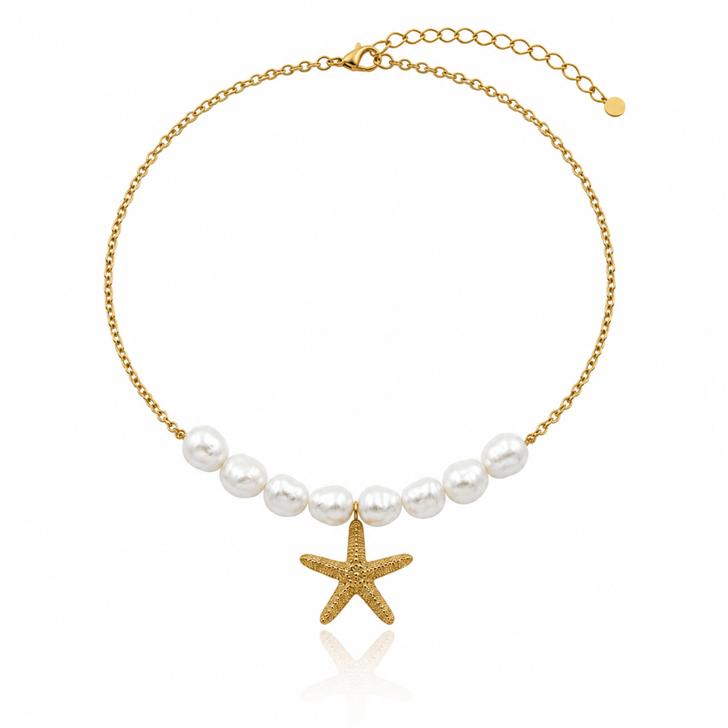 Starfish Pearl Statement Necklace