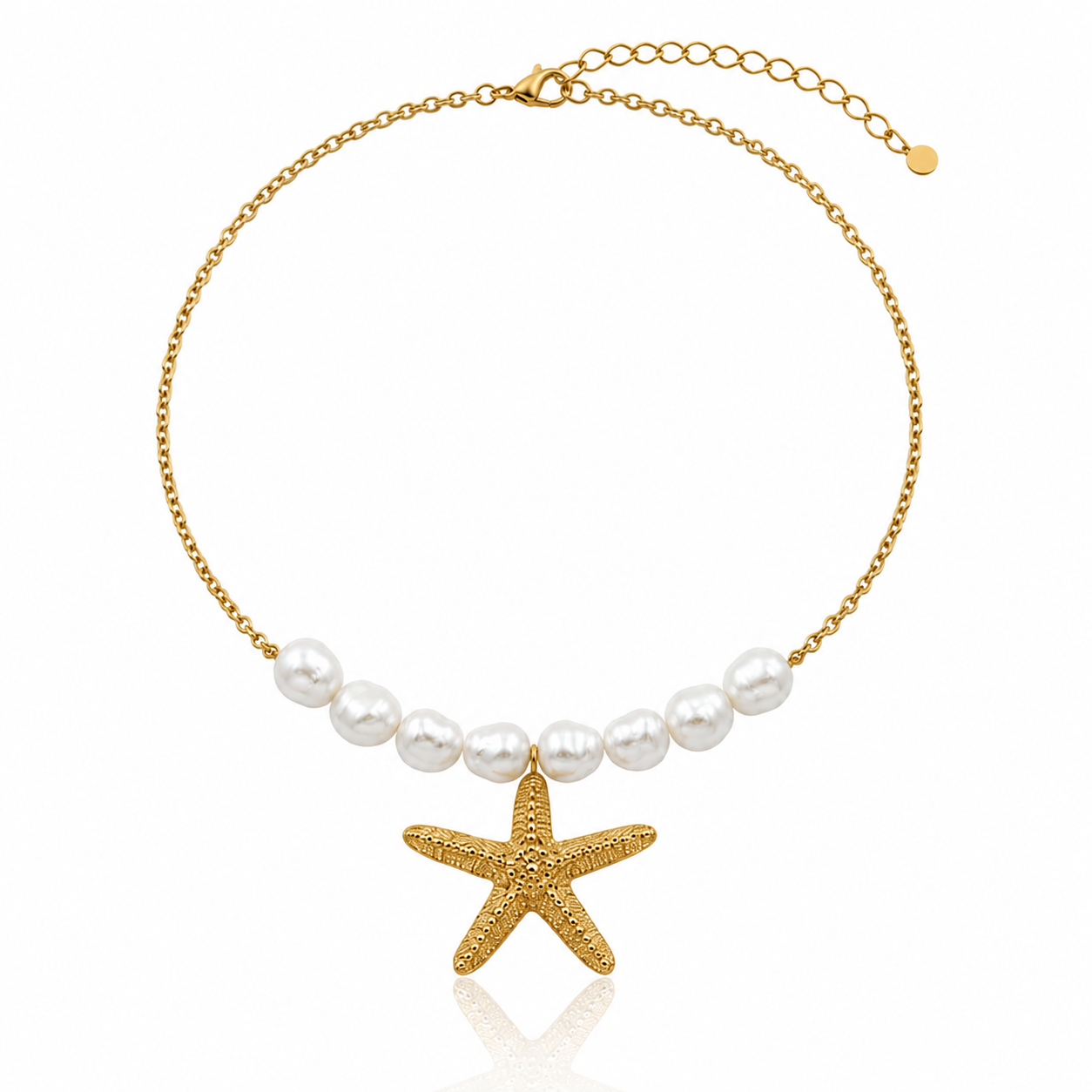 Starfish Pearl Statement Necklace
