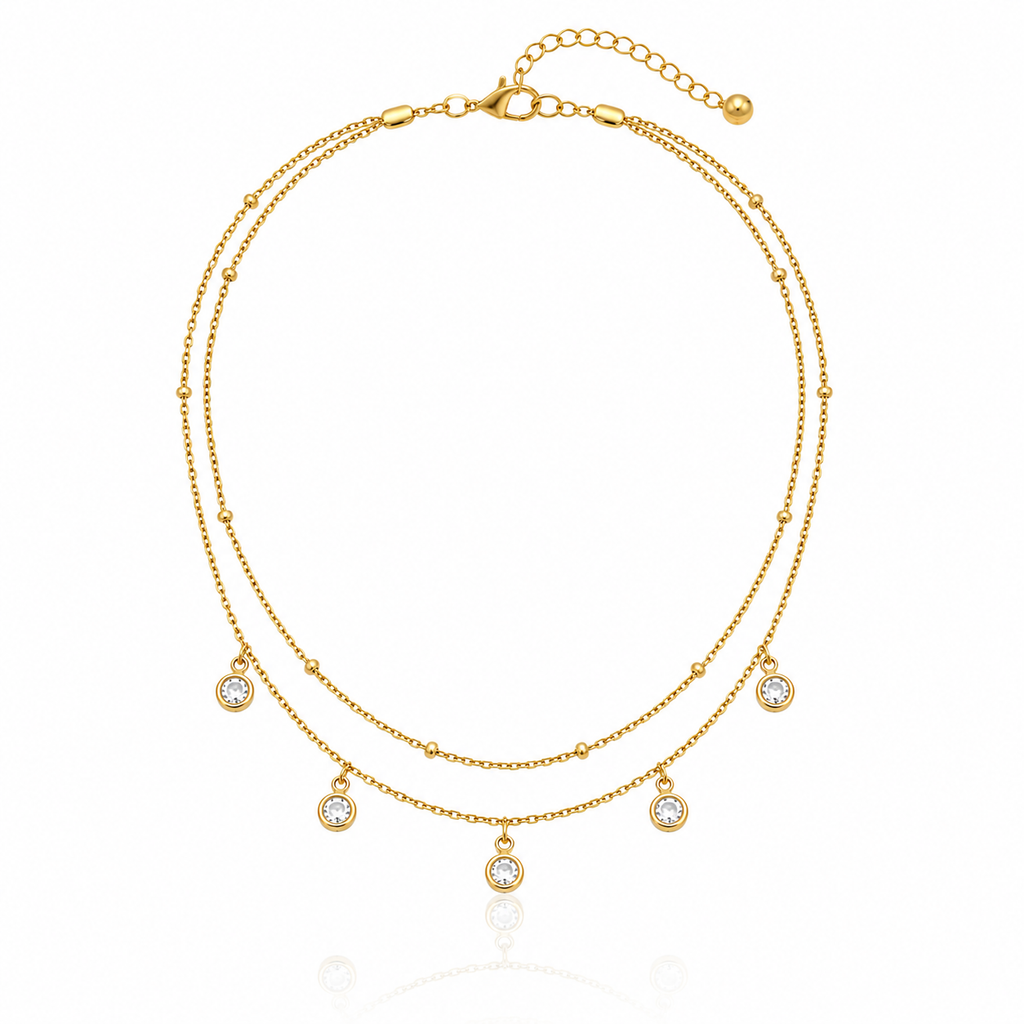 Celeste Drop Layer Necklace