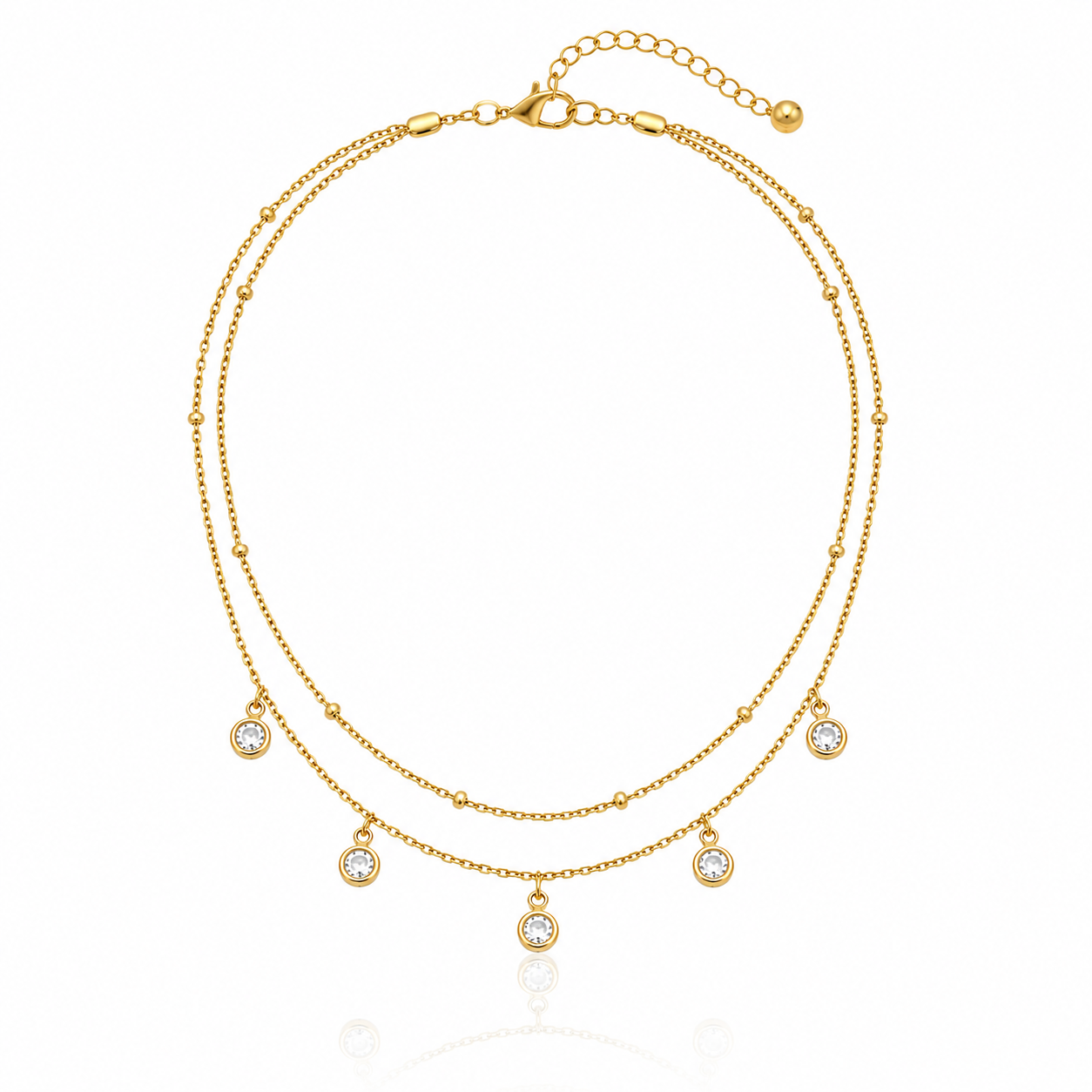 Celeste Drop Layer Necklace