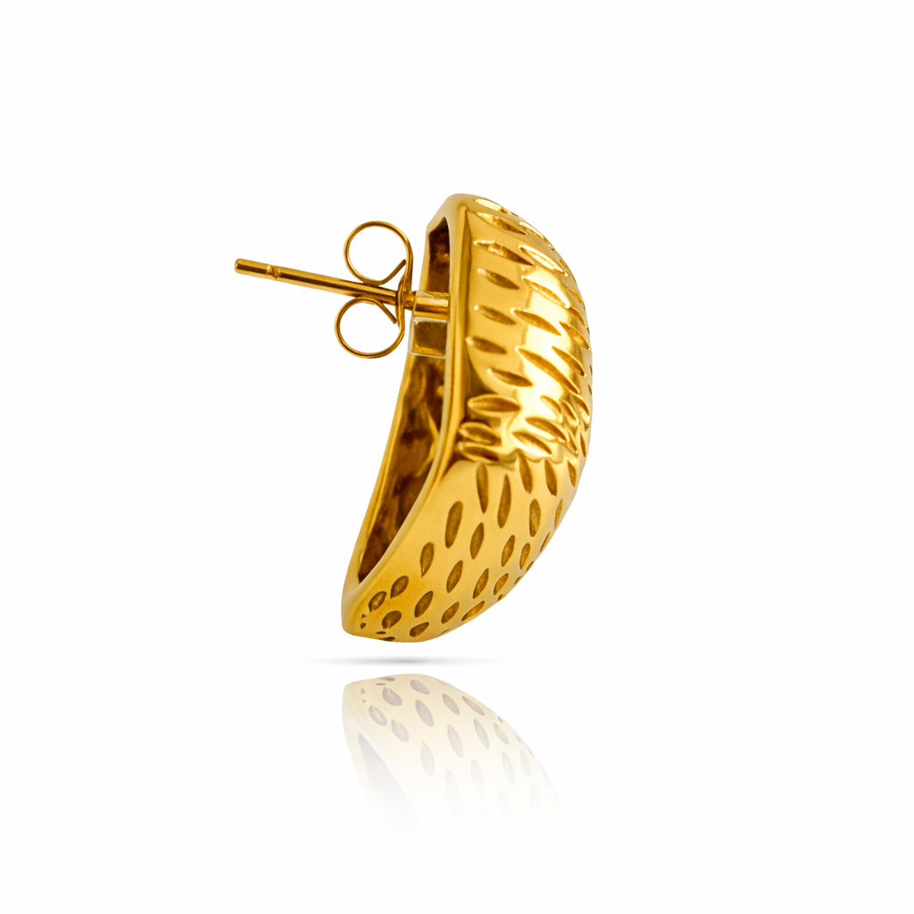 Gold Everyday Quilted Studs