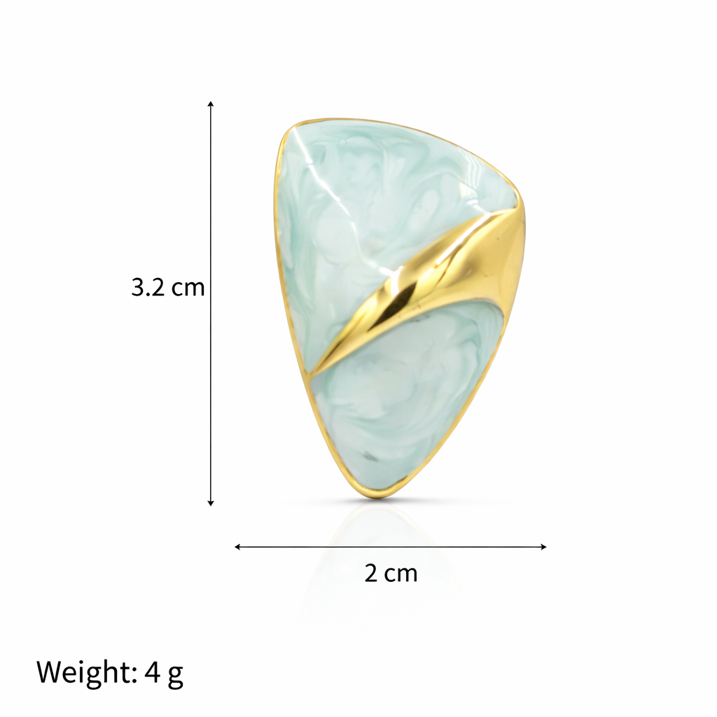 Luxe Aqua Stud Earrings