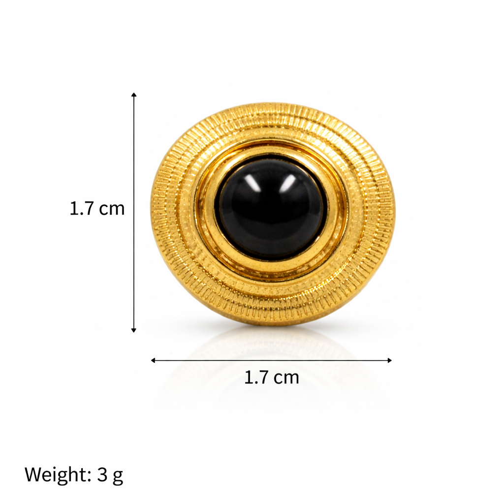 Midnight Gold Stud Earrings