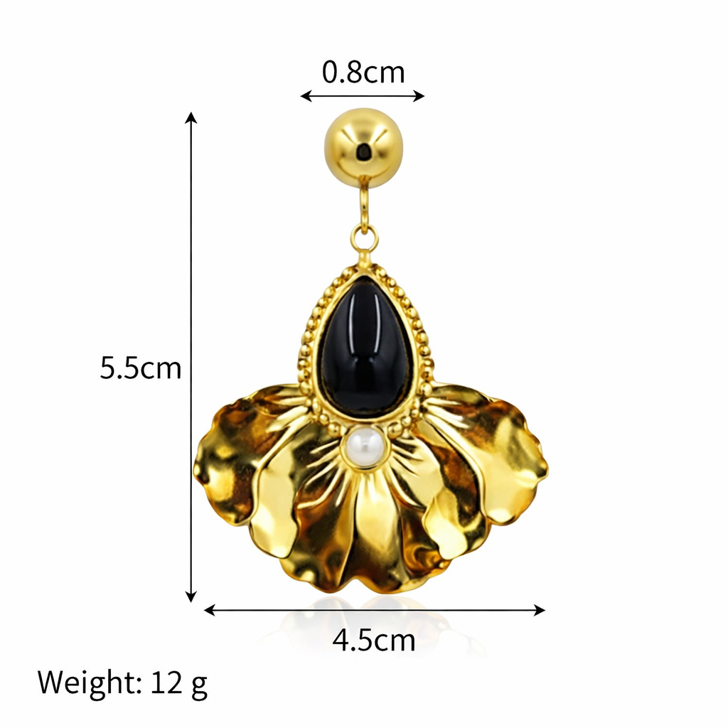 Noir Soleil Statement Earrings