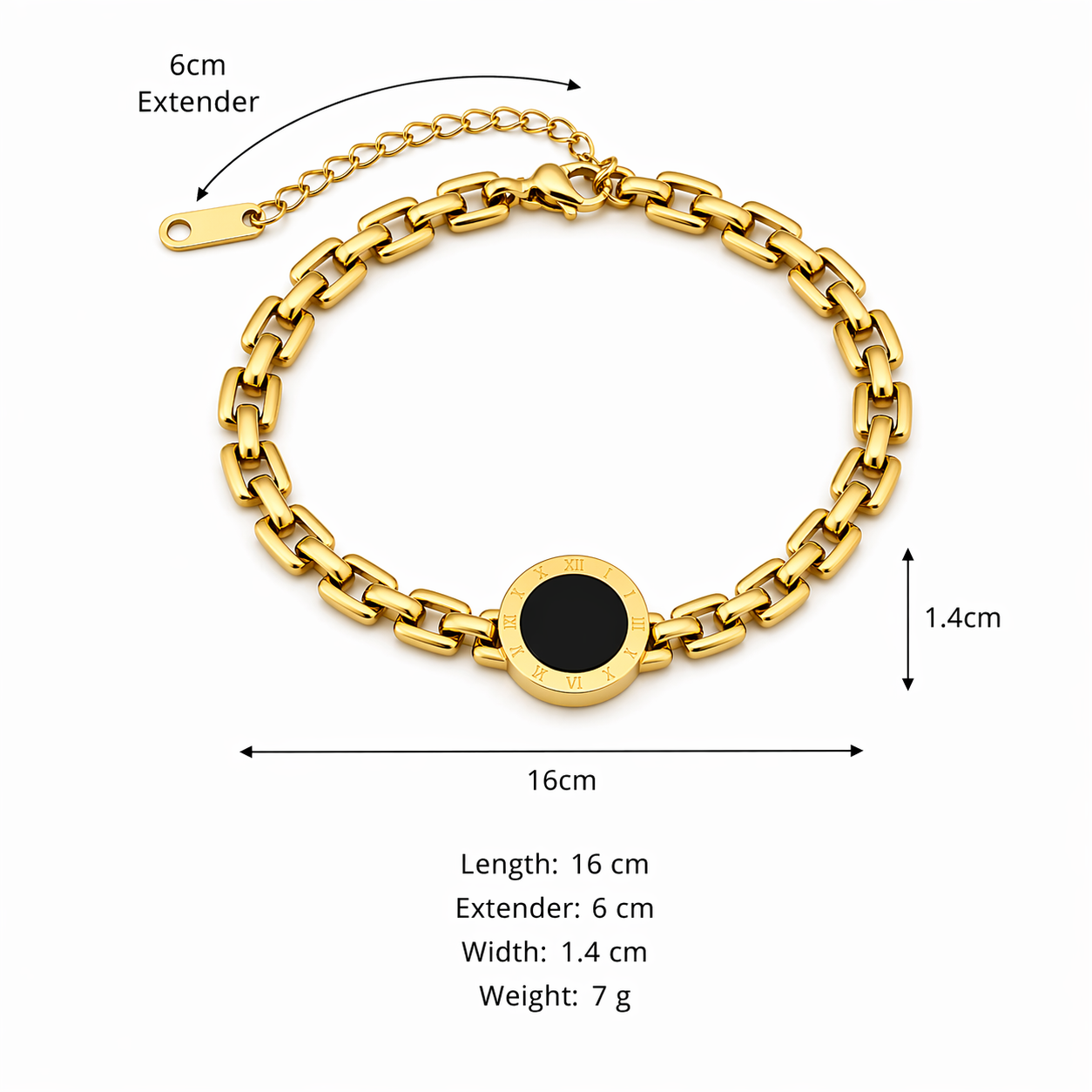 Onyx Link Bracelet