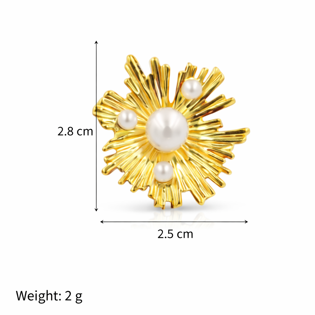 Pearl Burst Stud Earrings