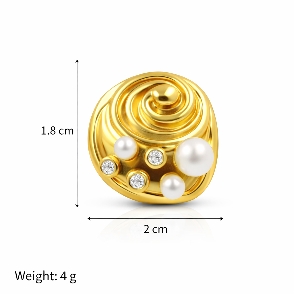 Pearl Swirl Studs