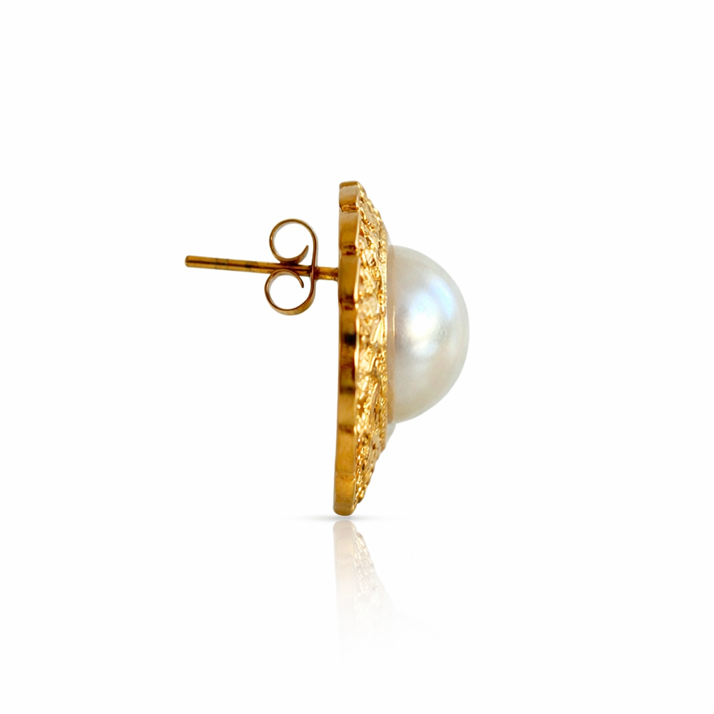 Pearl Woven Stud Earrings