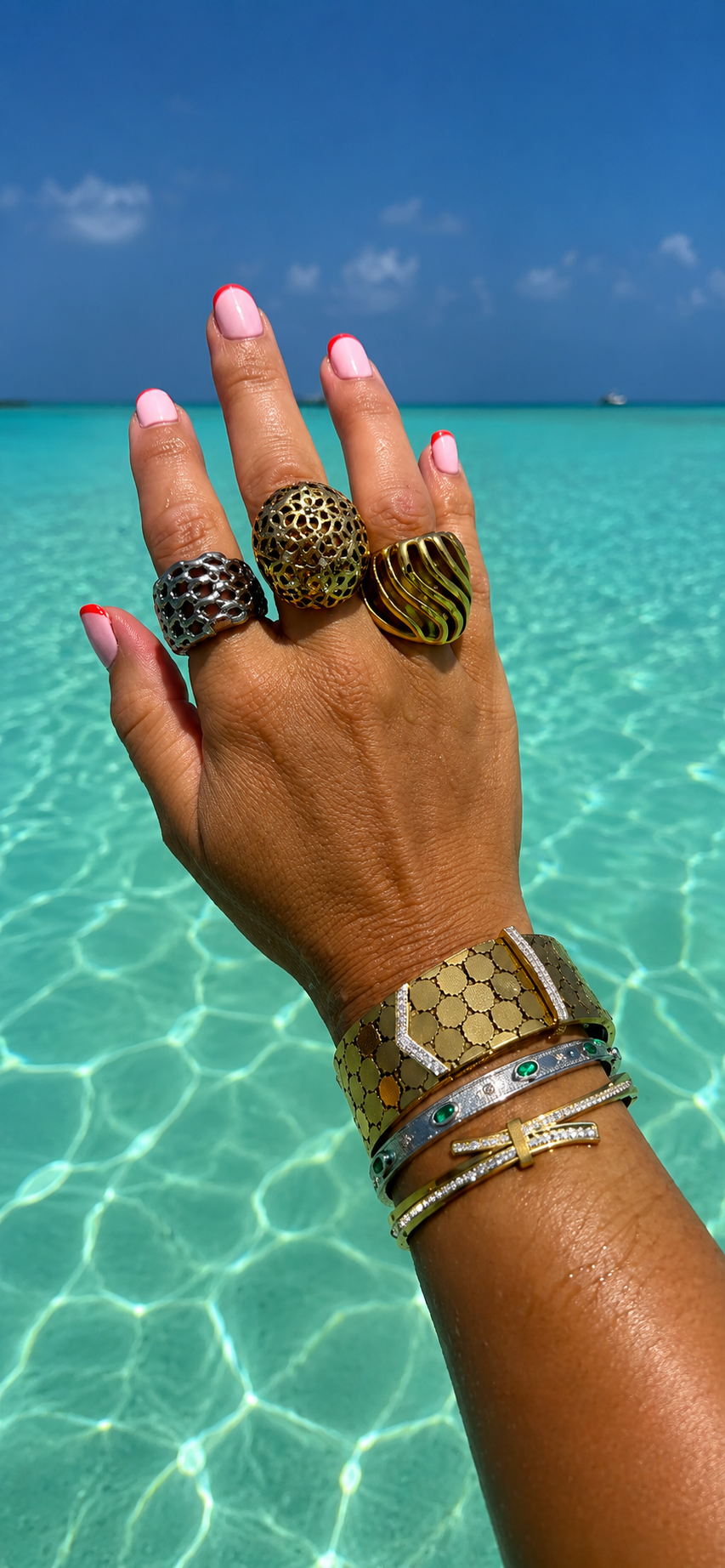 Sunkis Selene Bold Silver Ring Waterproof
