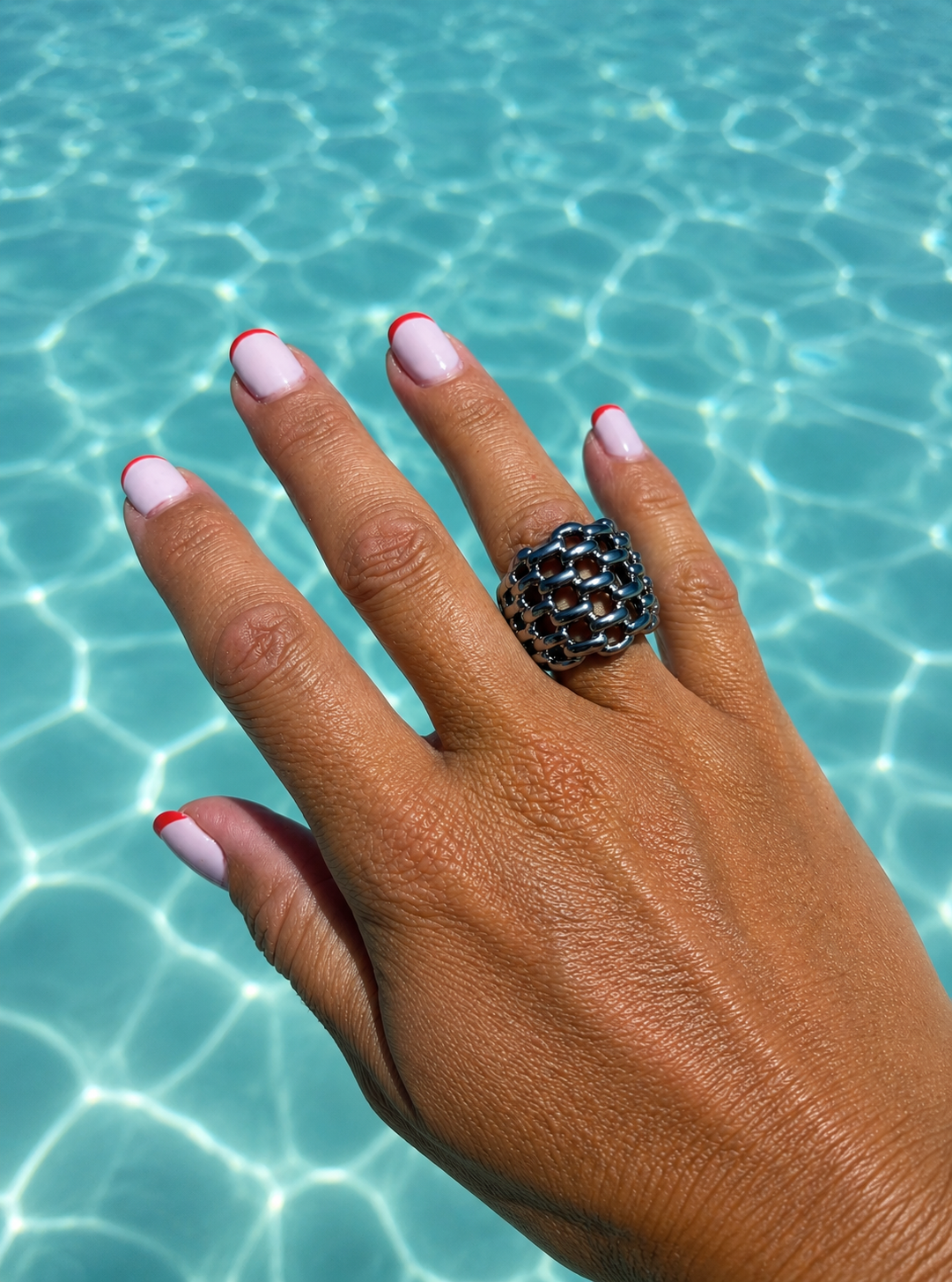 Sunkis Selene Bold Silver Ring Waterproof