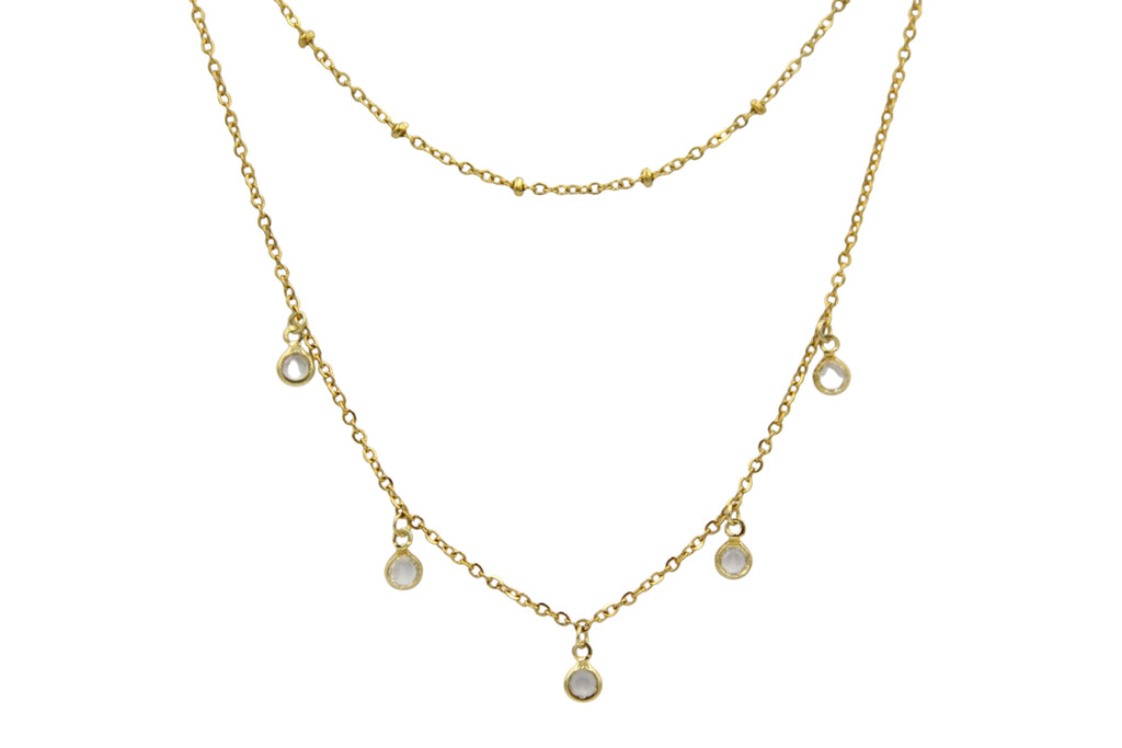 Celeste Drop Layer Necklace