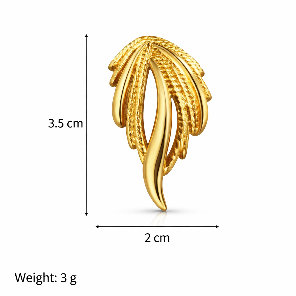 Sculpted Gold Stud Earrings