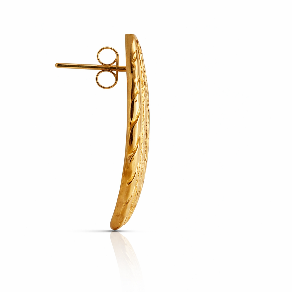 Sculpted Gold Stud Earrings