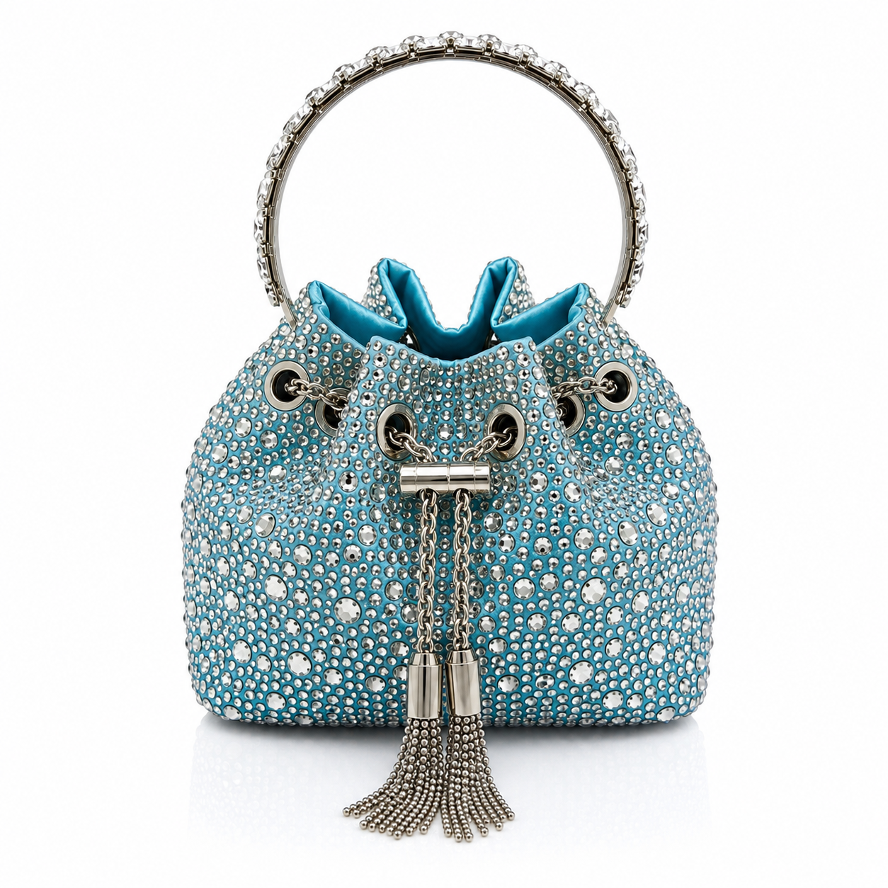 Sunkis Aqua Crystal Statement Handbag