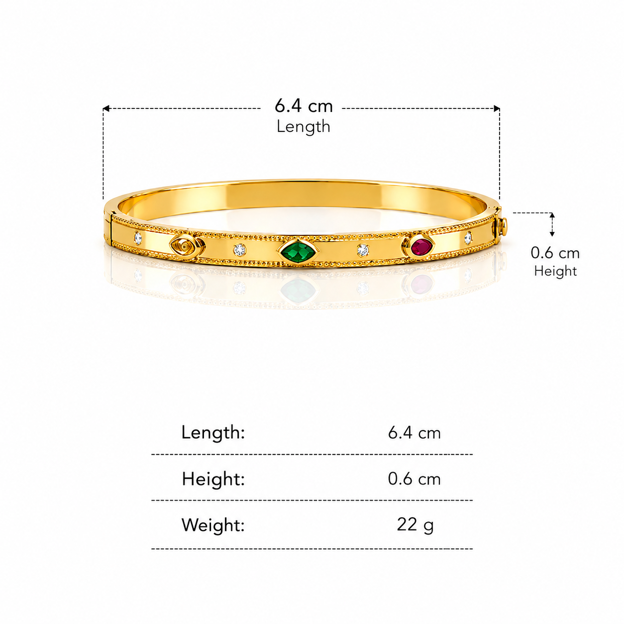 Sunkis Aya Gold Stacking Bangle Waterproof