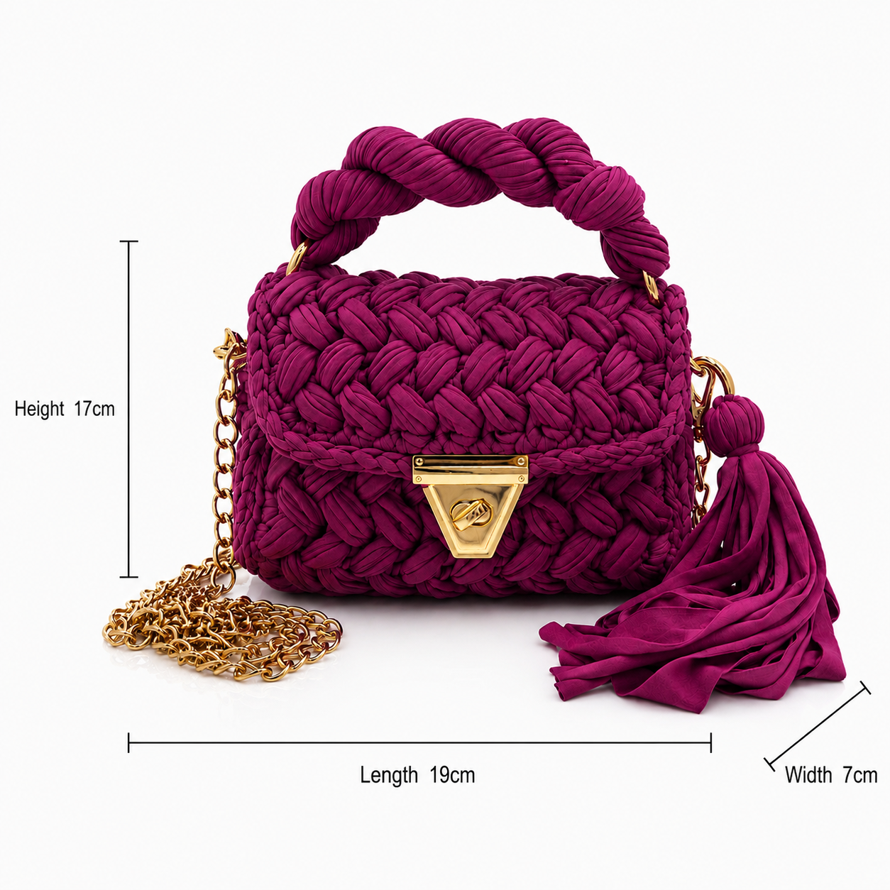Sunkis Bonbon Handmade Crochet Crossbody Bag