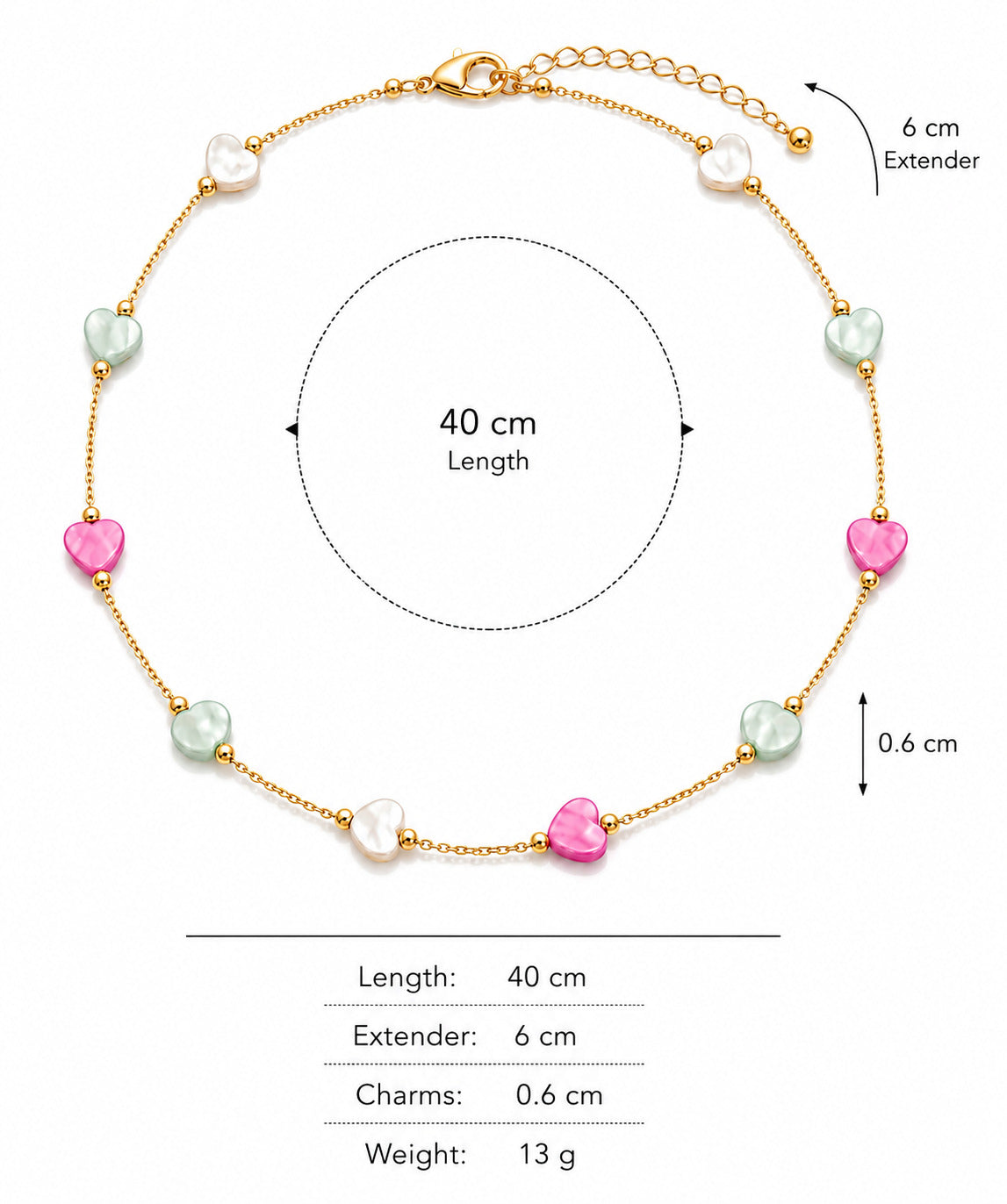 Sunkis Capri Gold Layering Necklace Waterproof