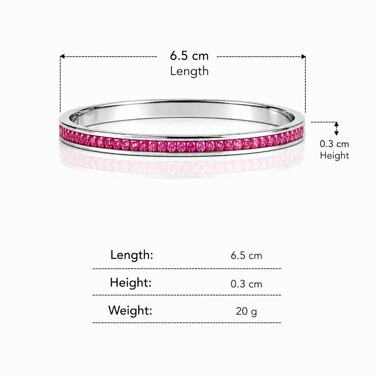Sunkis Eira Minimalist Silver Bangle Waterproof