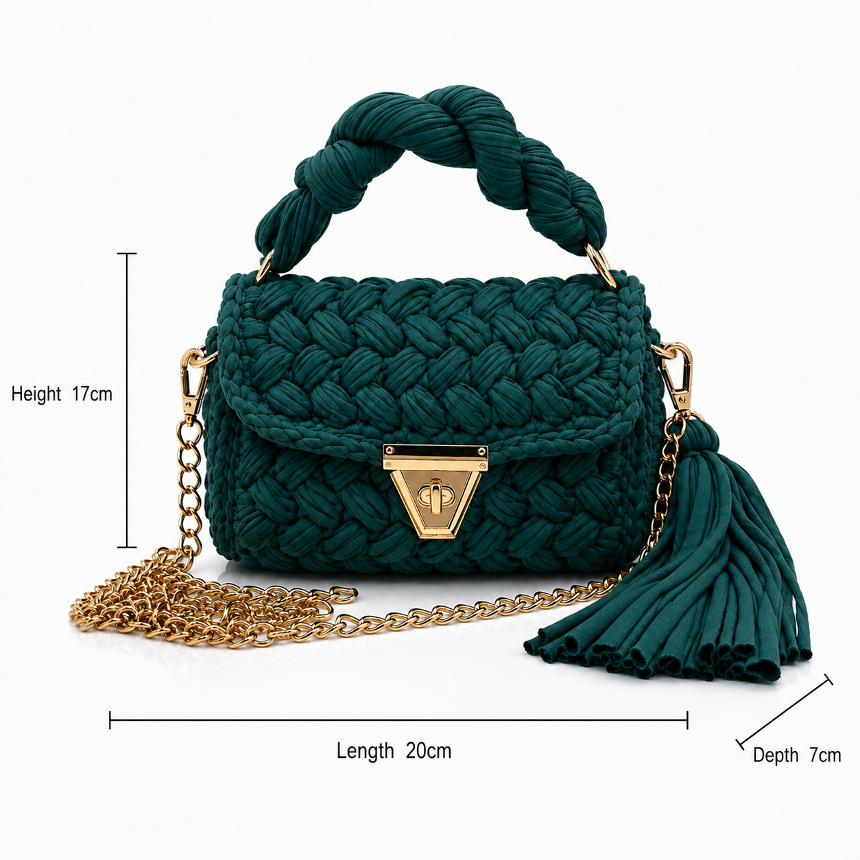 Sunkis Fiesta Handmade Crochet Crossbody Bag