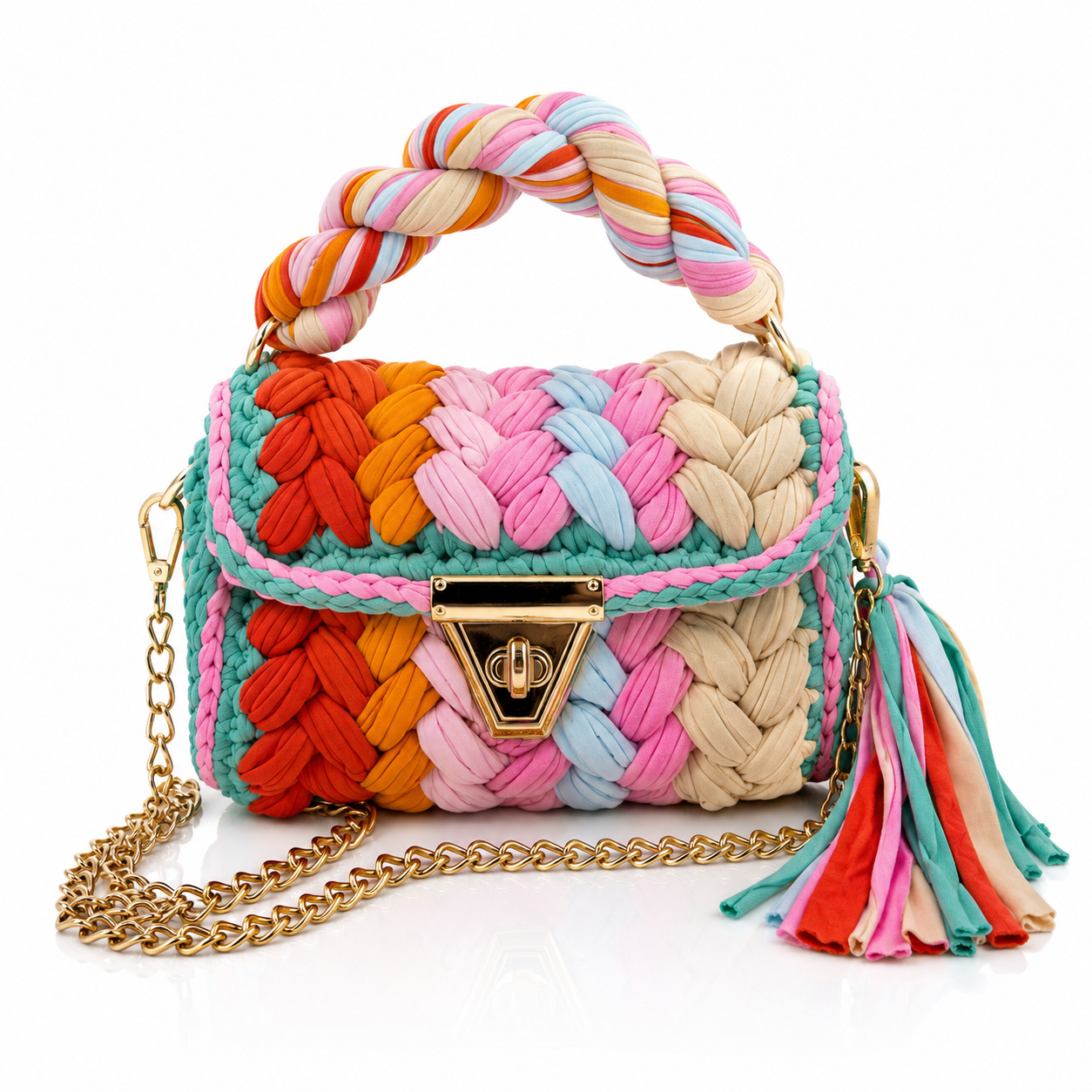 Sunkis Kaleido Handmade Crochet Crossbody Bag