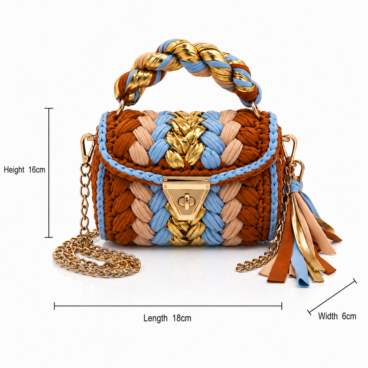 Sunkis Poppy Handmade Crochet Crossbody Bag